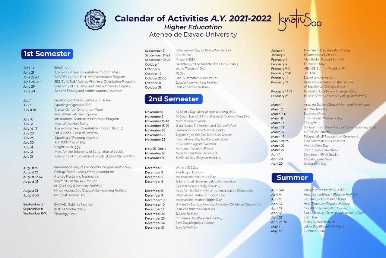 Academic Calendar - SBG